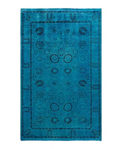 Adorn Hand Woven Rugs Fine Vibrance M1151 4'7"x7'4" Area Rug In Blue