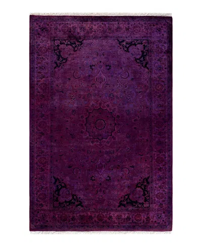 Adorn Hand Woven Rugs Fine Vibrance M1163 4'2"x6'3" Area Rug In Purple