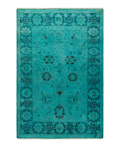Adorn Hand Woven Rugs Fine Vibrance M1165 4'x6' Area Rug In Blue