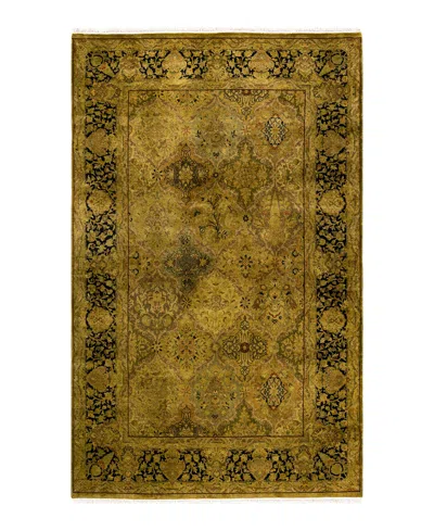 Adorn Hand Woven Rugs Fine Vibrance M1180 4'7''x7'4'' Area Rug In Gold