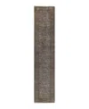 Adorn Hand Woven Rugs Fine Vibrance M1198 2'7"x12'6" Runner Area Rug In Gray