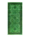 Adorn Hand Woven Rugs Fine Vibrance M1230 Rug Collection In Green