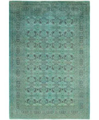 Adorn Hand Woven Rugs Fine Vibrance M1230 Rug Collection In Green