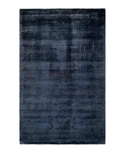 Adorn Hand Woven Rugs Fine Vibrance M1231 4'9''x7'7'' Area Rug In Blue