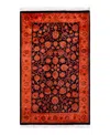 Adorn Hand Woven Rugs Fine Vibrance M1247 2'7''x4'3'' Area Rug In Orange