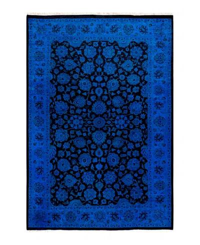Adorn Hand Woven Rugs Fine Vibrance M1306 4'2''x6' Area Rug In Blue