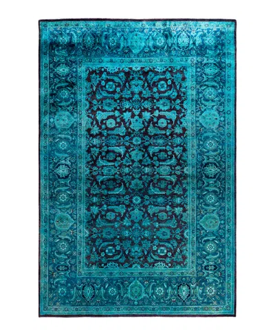 Adorn Hand Woven Rugs Fine Vibrance M1322 6'2"x9'3" Area Rug In Blue
