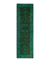 Adorn Hand Woven Rugs Fine Vibrance M1355 2'7''x8'7'' Runner Area Rug In Green