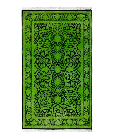 Adorn Hand Woven Rugs Fine Vibrance M1402 3'2"x5'4" Area Rug In Green