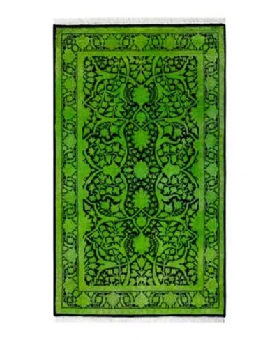Adorn Hand Woven Rugs Fine Vibrance M1402 Rug Collection In Green