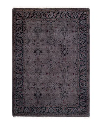 Adorn Hand Woven Rugs Fine Vibrance M1421 4'4''x6'1'' Area Rug In Gray