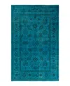 Adorn Hand Woven Rugs Fine Vibrance M1437 4'8''x7'3'' Area Rug In Blue