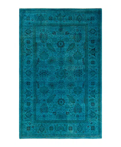 Adorn Hand Woven Rugs Fine Vibrance M1437 4'8''x7'3'' Area Rug In Blue