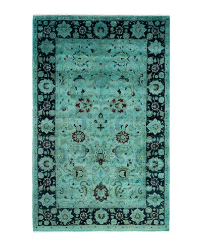 Adorn Hand Woven Rugs Fine Vibrance M1437 4'8''x7'5'' Area Rug In Green