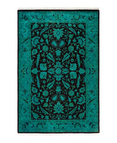 Adorn Hand Woven Rugs Fine Vibrance M1444 4'3''x6'3'' Area Rug In Blue