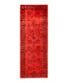Adorn Hand Woven Rugs Fine Vibrance M1447 3'x8'5'' Runner Area Rug In Orange