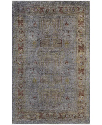 Adorn Hand Woven Rugs Fine Vibrance M1482 4'10"x7'10" Area Rug In Gray