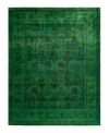 Adorn Hand Woven Rugs Fine Vibrance M1496 Rug Collection In Green
