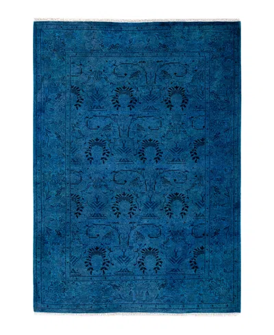 Adorn Hand Woven Rugs Fine Vibrance M1521 4'2''x5'10'' Area Rug In Blue