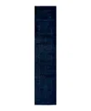 Adorn Hand Woven Rugs Fine Vibrance M1554 2'7''x12' Runner Area Rug In Blue