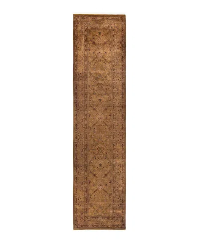 Adorn Hand Woven Rugs Fine Vibrance M1574 3'1''x12'10'' Runner Area Rug In Gold