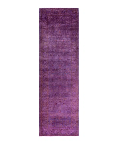 Adorn Hand Woven Rugs Fine Vibrance M1656 3'1''x10'3'' Runner Area Rug In Purple
