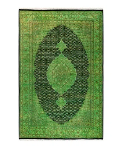 Adorn Hand Woven Rugs Fine Vibrance M1758 6'1''x9'3'' Area Rug In Green