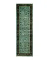 Adorn Hand Woven Rugs Fine Vibrance M1789 2'6''x8'1'' Runner Area Rug In Green