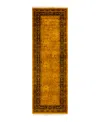 Adorn Hand Woven Rugs Fine Vibrance M1789 2'7''x8' Runner Area Rug In Gold