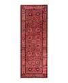 Adorn Hand Woven Rugs Fine Vibrance M885 3'3''x9'1'' Runner Area Rug In Pink