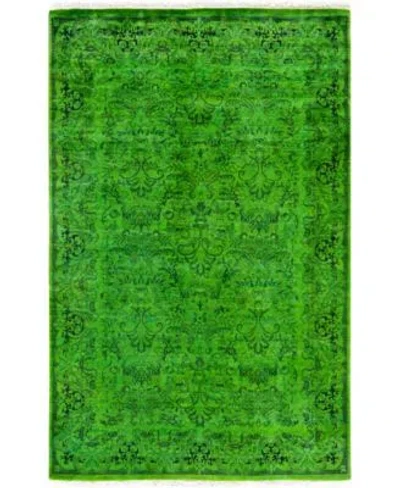 Adorn Hand Woven Rugs Fine Vibrance M9306 Rug Collection In Green