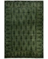 Adorn Hand Woven Rugs Fine Vibrance M982 Rug Collection In Green