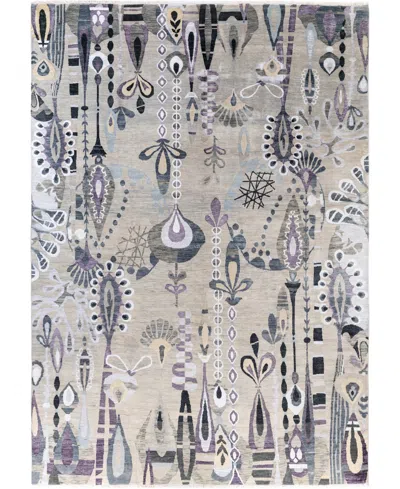 Adorn Hand Woven Rugs , Indian Oak M6264 9'x12'7" Area Rug In Gray