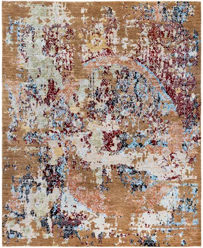 Adorn Hand Woven Rugs , Indian Oak M7566 8'2"x10'2" Area Rug In Brown