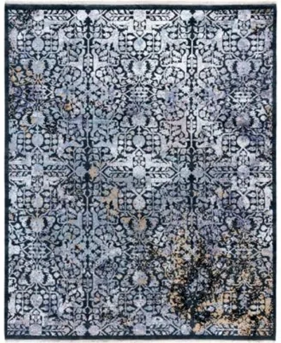 Adorn Hand Woven Rugs Indian Oak M7608 Rug Collection In Gray
