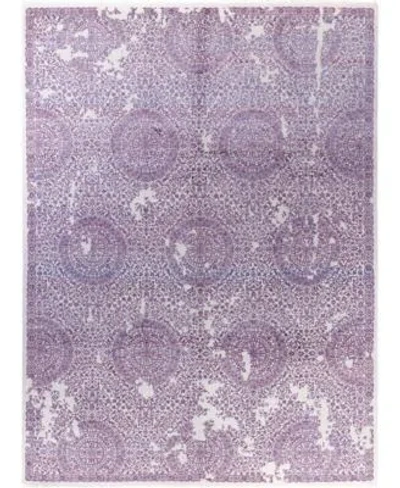 Adorn Hand Woven Rugs Indian Oak M7609 Rug Collection In Purple