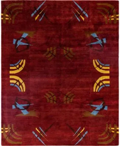 Adorn Hand Woven Rugs Indian Oak M7776 Rug Collection In Red