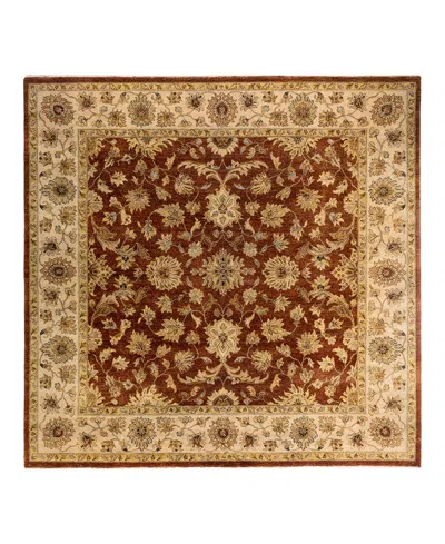 Adorn Hand Woven Rugs Indian Ooak M5654 9'1'' Square Area Rug In Brown