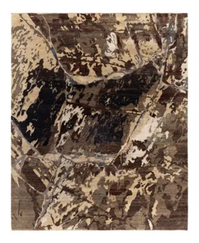 Adorn Hand Woven Rugs Indian Ooak M5969 Rug Collection In Brown