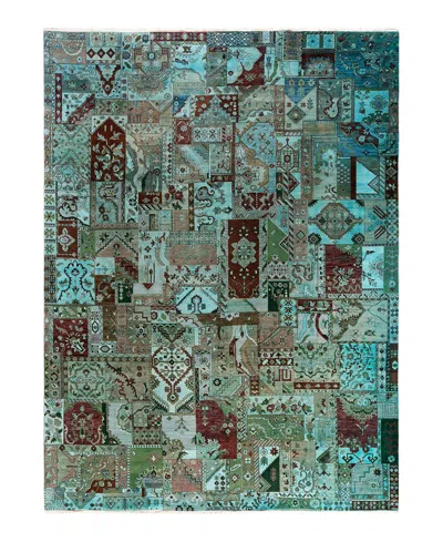 Adorn Hand Woven Rugs Indian Ooak M6013 8'10''x11'10'' Area Rug In Green