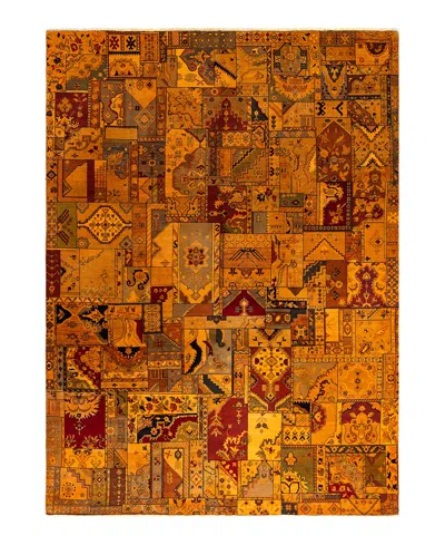Adorn Hand Woven Rugs Indian Ooak M6013 8'10''x12' Area Rug In Orange