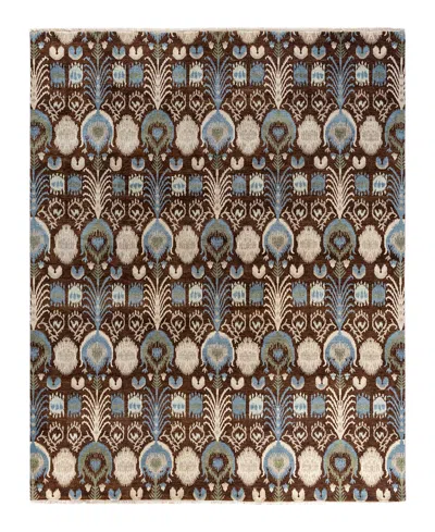 Adorn Hand Woven Rugs Indian Ooak M6036 8'1''x10' Area Rug In Brown