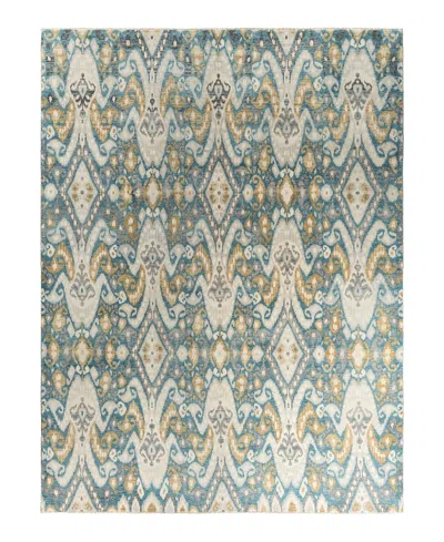 Adorn Hand Woven Rugs Indian Ooak M6081 9'1''x12'1'' Area Rug In Teal