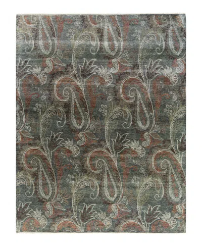 Adorn Hand Woven Rugs Indian Ooak M6169 7'10''x10' Area Rug In Gray