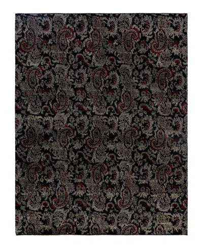 Adorn Hand Woven Rugs Indian Ooak M6169 8'2''x10'3'' Area Rug In Black