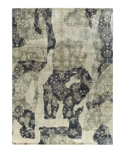 Adorn Hand Woven Rugs Indian Ooak M6192 9'x12'1'' Area Rug In Gray
