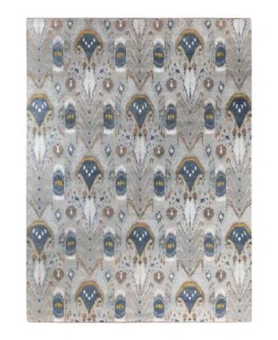 Adorn Hand Woven Rugs Indian Ooak M6194 Rug Collection In Gray