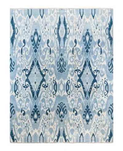 Adorn Hand Woven Rugs Indian Ooak M6207 Rug Collection In Blue