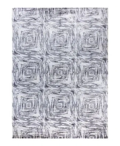 Adorn Hand Woven Rugs Indian Ooak M6228 Rug Collection In Blue