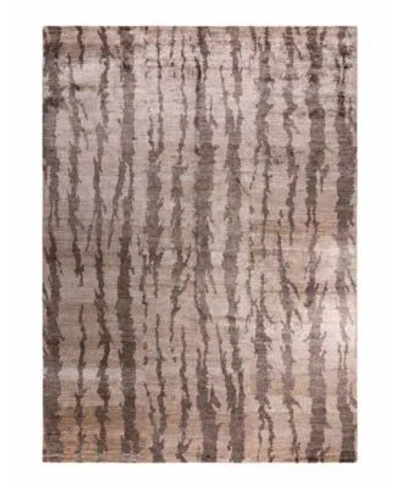 Adorn Hand Woven Rugs Indian Ooak M6302 Rug Collection In Brown